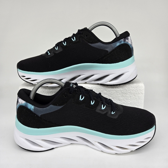 Skechers Arch Fit Glide-Step 'Black Blue' Women's Comfort Shoes Size 8 - Picture 6 of 8